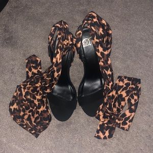 Black/ cheetah heels